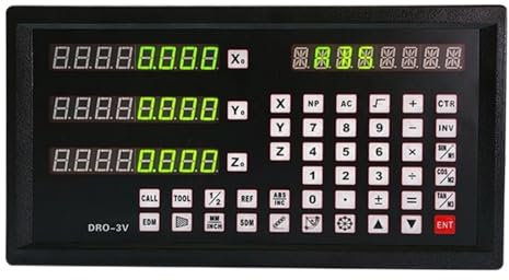 Molino Dro Pantalla de lectura digital for torno fresador de 3 ejes DRO-3V CA 110 V/220 V TTL 5 V for codificador de e lineal, regla y cuadrícula óptica con fuerte capacidad antiinterferencia