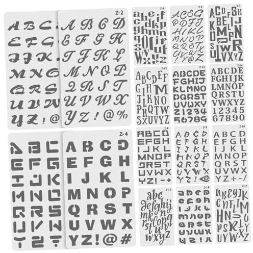 Operitacx 20st Vorlage Für Buchstaben Scrapbook-Buchstaben Schablonen Zum Malen Schablonen Zum Basteln Wiederverwendbar Schablonenbeschriftung Schablonen Für Buchstaben Weiß Das Haustier