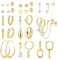 FIOROYAL 13 Paar Ohrringe Gold Set Damen Ohrringe Creolen Gold/Silber Ohrstecker Hypoallergen 14K Vergoldetes Huggie Ohrringe Stacks Set Ohrringe Gold Wasserfest Mehrfache Piercing Ohr G