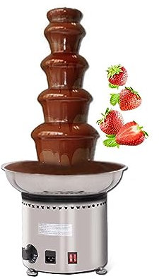 KLYDBMYT Fontaine à Chocolat électrique, Fontaine à Fondue au Chocolat avec Fonction de Chauffage, adaptée aux Restaurants, aux fêtes (5 Niveaux)