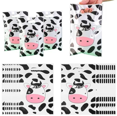 Damaiyyy Bolsas de Regalo de Vaca lechera,Bolsa de Caramelos 20Pcs Caja de Bolsa de Papel para Los Favores de La Fiesta de Cumpleaños de La Navidad