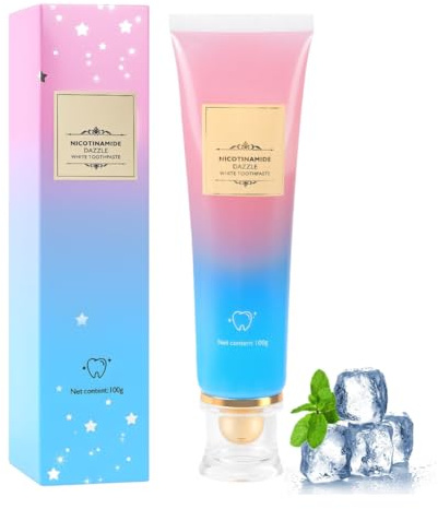ALIIP Niacinamide Zahnpasta, Niacinamide Whitening Toothpaste Duft Fresh Breath, Aufhellende Zahnpasta Tiefenreinigung, Entfernt Flecken, 1Pcs