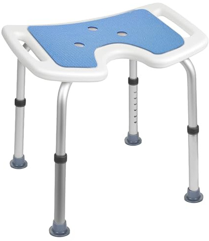 KSITEX Tabouret de douche en forme de U pour s'asseoir sous la douche | Chaise de douche antidérapante pour l'intérieur de la douche ou de la baignoire, tabouret de bain hygiénique pour adultes