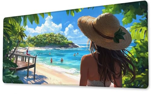 Mousepad Großes Gaming Mauspad XXL Personen 700x400x3 mm Schreibtischunterlage rutschfeste Gummibasis Wasserdicht und Langlebig Tastatur Unterlage für Gaming,Büro,Zuhause Extra Vernähten Kanten zj-44
