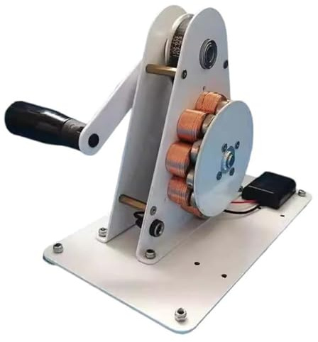 Generador Portátil Con Manivela Para Demostraciones En Clases De Física, Dinamo Manual De Emergencia Con Carga Usb, Electromagnetismo Físico De 12 V, Para Viajes, Acampadas Y Senderismo