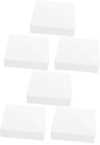 FIXOSHEE 6 pièces Lot de Chapeaux Poteau Clôture PVC Blanc Pyramide Protection Étanche Poteaux Clôture Jardin Extérieur Facile à Installer