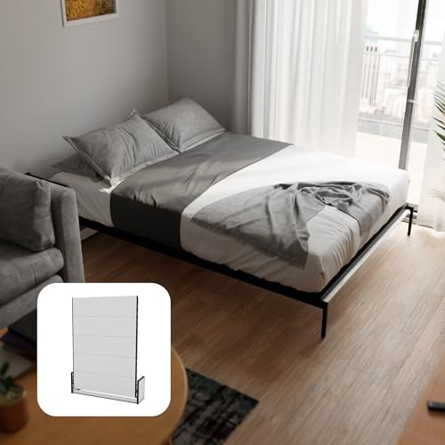Wallbedking - Murphy Schrankbett Vertikal Studio 160x200 cm (King-Size Doppelbett) – Platzsparendes verstecktes Wandklappbett für Gästezimmer, Studios und kleine Räume
