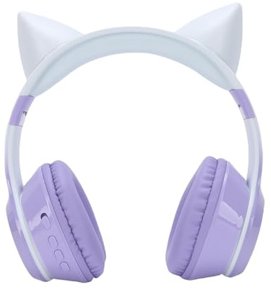 FILFEEL Kabellose Over-Ear-Kopfhörer mit Mikrofon, V5.3 Bluetooth, 300-mAh-Akku, LED-Licht & Rauschunterdrückung für Karaoke und Musik