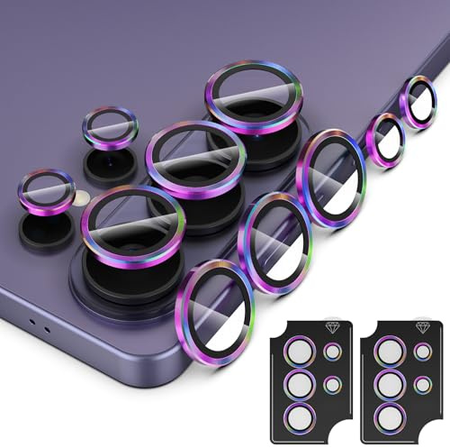 Simpeak 2 Set Camera Lens Protector Compatible with Samsung Galaxy S26 Ultra, Individual 9H Tempered Glass Camera Metal Case for S26 Ultra [Installation Tray]