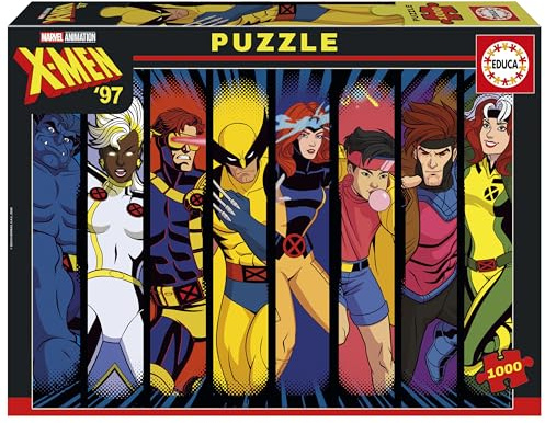 Educa - 1000 Piece Marvel X-Men '97 Jigsaw Puzzle for Adults | Animated Series | Wolverine, Storm & Team | Official Marvel | Gift | Ages 14+ (20600)