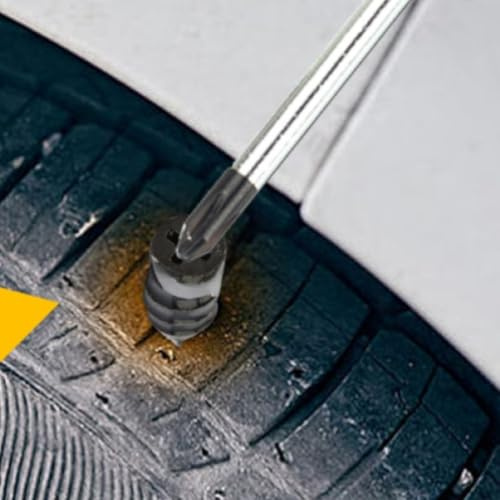 8 chiodi per riparazione pneumatici tubeless per auto, moto, camion, autobus e trattori, realizzati in gomma per una forte adesione e prevenzione delle perdite