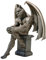 Design Toscano DB383050 Socrates the Gargoyle Thinker Outdoor Garden Statue, Polyresin, Two Tone Stone, 59.5 cm, Brown, One Size