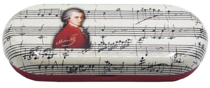 Fridolin 18771 Brillenetui Mozart, Metall, bunt, 16 x 6,6 x 2,8 cm