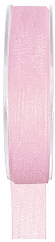 Band Schleifenband 15 mm x 20 m rosa - Dekoband Organzaband - 2558.15