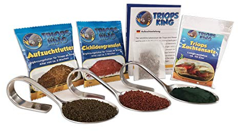 Triops King - Triops Longicaudatus Urzeitkrebse Starter Set Ultra für Einsteiger & Kinder - Urzeitkrebse selbst züchten - ca. 50 Urzeitkrebs-Eier aus Deutschland inkl. Futter, Aufzuchtanleitung UVM.