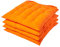 Homescapes 4er Set Stuhlkissen 40x40 cm orange – Sitzkissen Outdoor/Indoor mit Baumwollbezug, Sitzpolster waschbar und Oeko-TEX-Zertifiziert für Esszimmer-, Küchen- & Gartenstühle