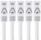 1aTTack.de 5m - Weiss - 5 Stück Cat7 Netzwerkkabel SFTP Patchkabel Lankabel Rohkabel 10GB/s - 500 Mhz konfektioniert mit 2 RJ45 Stecker Cat 6a