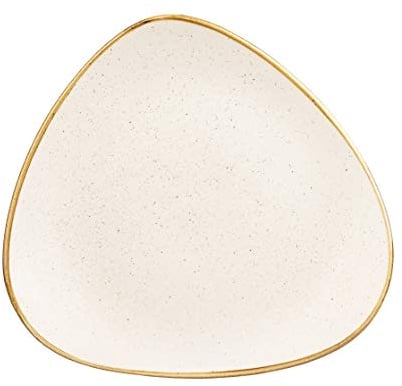 Churchill Stonecast -Triangle Plate Teller- Durchmesser: Ø26,5cm, Farbe wählbar (Barley White)