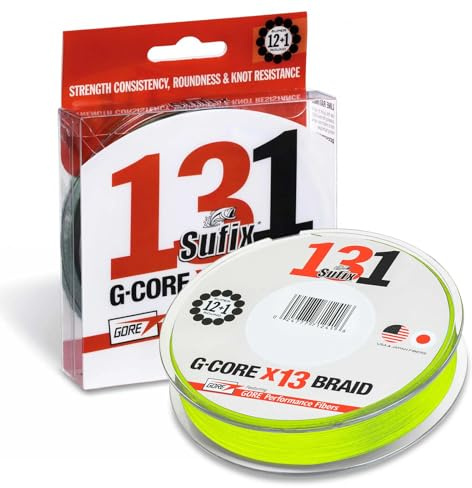 Sufix 131 Braid 150m Neon Chartreuse 0,104mm 5,4kg Geflochtene Angelschnur
