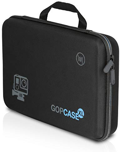 Wicked Chili XL Schutztasche kompatibel mit DJI OSMO Action 5 Pro, 4, 3, 2, 1, Koffer Case Bag Tasche für Kamera, Unterwassergehäuse und Zubehör (Tragegriff + Fach mit Reißverschluss)