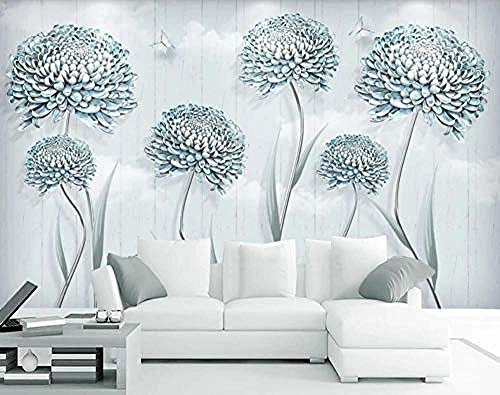 Dandelion Flower Simple and Fresh Mural Wallpaper Modern Wall Wallpaper Wallpaper Grey Wall Sticker Border self Adhesive Brick Bathroom Silver Bedroom Borders Glitter Kitchen Steamer rose-150cm×105cm