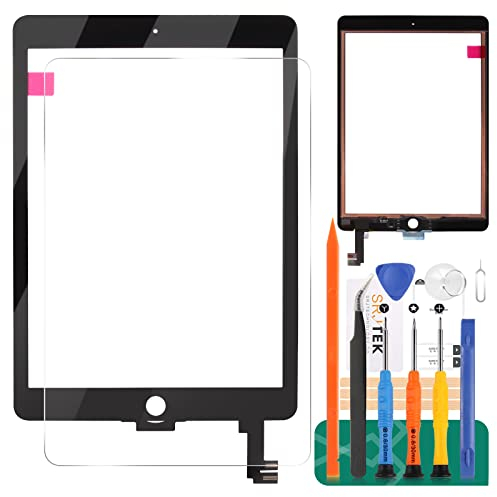 SRJTEK Reemplazo De Pantalla iPad Air 2 A1566 A1567 Kits De Ensamblaje De Vidrio Digitalizador De Pantalla Táctil (no Pantalla LCD) (Black)