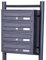 Rapid Teck® 4er Briefkastenanlage | 1x4 Fächer Briefkasten Anthrazit mit Namensschild | Edelstahl Postkasten | Dunkel Grau | Briefkasten Edelstahl Mehrfamilienhaus