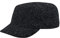 Sterkowski Big Pike Mütze | Harris Tweed Schiebermütze für Herren | Schirmmütze Herren Trucker Cap Basecap Herren wintermütze Herren Tactical Cap Army Cap Herren 62 cm Dunkelgrau/Graumeliert