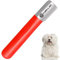FLAMIA & JABZ Couteau à dénuder pour Chien droitier en Acier Inoxydable avec poignée en Plastique (Fin)