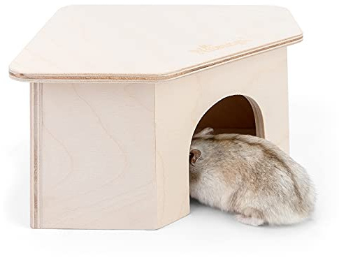Niteangel Birch Chamber-Maze Hamster Hideout - Small Pets Woodland House Habitats Decor for Hamster Mice Gerbils Mouse