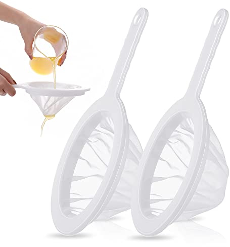 ASTER Lot de 2 passoires en maille fine en nylon ultra fine avec poignée (200 mailles)