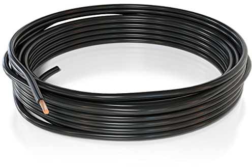 SCHWARZBERG Fahrzeugleitung Fly -versch. Größen verfügbar- 10mm² 10m-Ring schwarz | KFZ Kabel | Litze | Batteriekabel | Aderleitung flexibel | Einzelader | Litzenkabel | Kupferkabel 10mm2