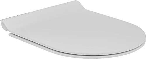 Ben Slim WC-Sitz - Softclose-Sitz - Einfache Reinigung - Abnehmbarer WC Sitz - Extra dünn - Matt weiß - Toilettensitz - WC Deckel - Klobrille