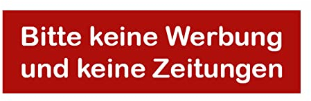 banjado® Keine Werbung Aufkleber Briefkasten/Aufkleber Keine Werbung wetterfest & UV-beständig/Sticker keine Werbung mit Motiv/Keine Werbung Aufkleber lustig