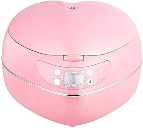 Honent Mini Cuiseur À Riz À Conservation De La Chaleur en Forme De Cœur, Cuiseur À Vapeur De Qualité avec Fonction D'isolation Domestique,Pink,Rose