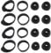 EMSea 4 Pairs Silicone Anti-Slip Eartips Compatible with Samsung Galaxy Buds 2019 & 4 Pairs Earhooks Compatible with Samsung Galaxy Buds+ R175/R170 Black