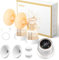 Sejoy Breast Pumps Electric Hands Free, Double Breast Pump with 6 Modes and 9 Suction Levels, Breastfeeding Portable Wearable Rechargeable, Memory Function, LED Screen, for Travel and Home, BPA Free