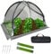 Kapler Pond Netting 5x7FT Pond Covers for Outdoor Ponds HeavyDuty Pond Cover Protective Net Tent for Fish Shade Leaves Garden Net Dome with Zipper and Stakes Pond Covering Nylon Mesh for Pool Backyard
