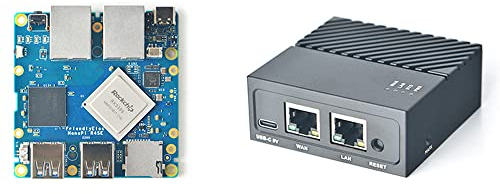 Nanopi R4SE Mini Pocket Router OpenWRT Dual Gbps Ethernet Ports LPDDR4 4GB RAM + 32GB eMMC Basierend auf RK3399 Soc (mit MAC Chip) für IOT NAS Smart Home Gateway Unterstützung Linux Ubuntu Armbian