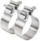 TIROL 2.75 inch Exhaust Clamp, 2 3/4 inch Exhaust Clamp Stainless Steel Narrow Band Muffler Clamp for 2.75 OD Exhaust Pipe, Muffler Pipe 2Pcs