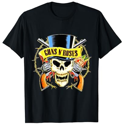 Guns N' Roses Offizieller Zylinderhut mit Totenkopf T-Shirt