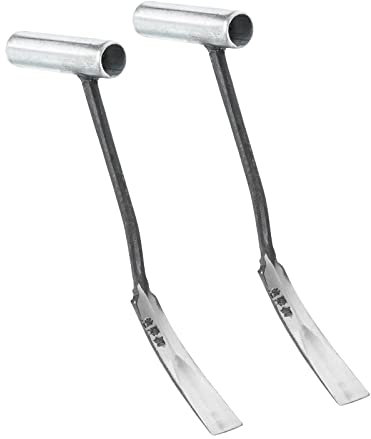 PATIKIL Gartenarbeit Grabschaufel 2Pack Garten Handkelle Manganstahl Schaufel Kelle Garten Werkzeug für Unkrautjäten Umpflanzen Silber Ton Grau