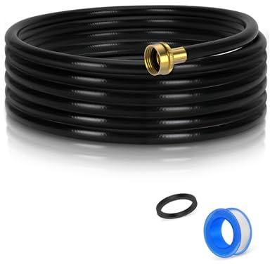 20FT Dehumidifier Drain Hose with 3/4 Inch FHT Connector, featuring Rust-Resistant Brass Fittings for Leak-Proof Connection, Perfectly Compatible with Most Dehumidifier Brands(7 Length Options)