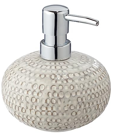 WENKO Seifenspender Pergole Creme nachfüllbar, 470 ml Beige - Creme