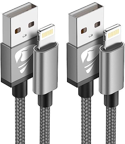 2Pack 2M iPhone Charger Cable, MFi Certified Lightning Cable Nylon iPhone Charging Cable Fast Charging iphone Cable Lead for iPhone 14 13 12 11 XS XR X Pro Max Mini 8 7 6S 6 Plus 5S SE iPad AirPods