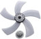 FEESHOW Plastic Three/Five Leaves Fan Blades Replacement with Nut Cover for Standing Pedestal Fan Table Fanner Grey A 18 Inch