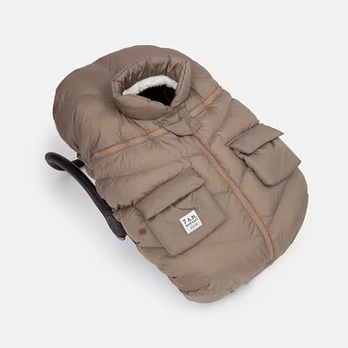 7AM Enfant Autositzbezüge – Cocoon Babybezug für Jungen und Mädchen, regen- und schneeabweisend, atmungsaktiv, winddicht, mittiger Reißverschluss, universelle Passform für Babyschale (0–12 m