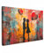 MuchoWow© Bild auf Leinwand 90x60 cm Schlafzimmer Bilder Badezimmer Wand Deko Wohnzimmer Modern Wanddeko Bilderwand Geschenk Street art - Liebe - Graffiti - Kunst - Banksy