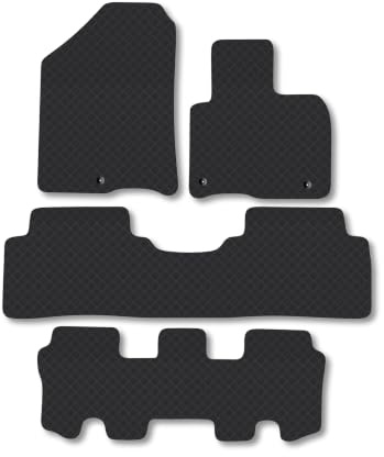 Fits Kia Sorento (2015-2020) [7 Seat] 3mm Rubber Car Mats | Tailored Fit Durable Floor Mats Full Coverage Protection Waterproof Accessories Easy Clean Anti Slip Made in the UK