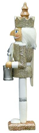 EBVincxmk Soldats crackers en noyer de 30 cm - Dôme blanc - Décoration de Noël - Décoration de fête traditionnelle - Fournitures de décoration saisonnière